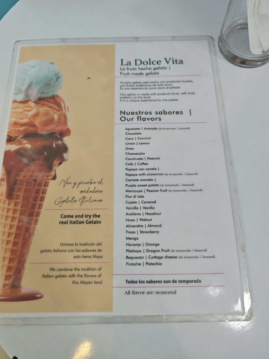 La Dolce Vita Helados Menu - Image 1