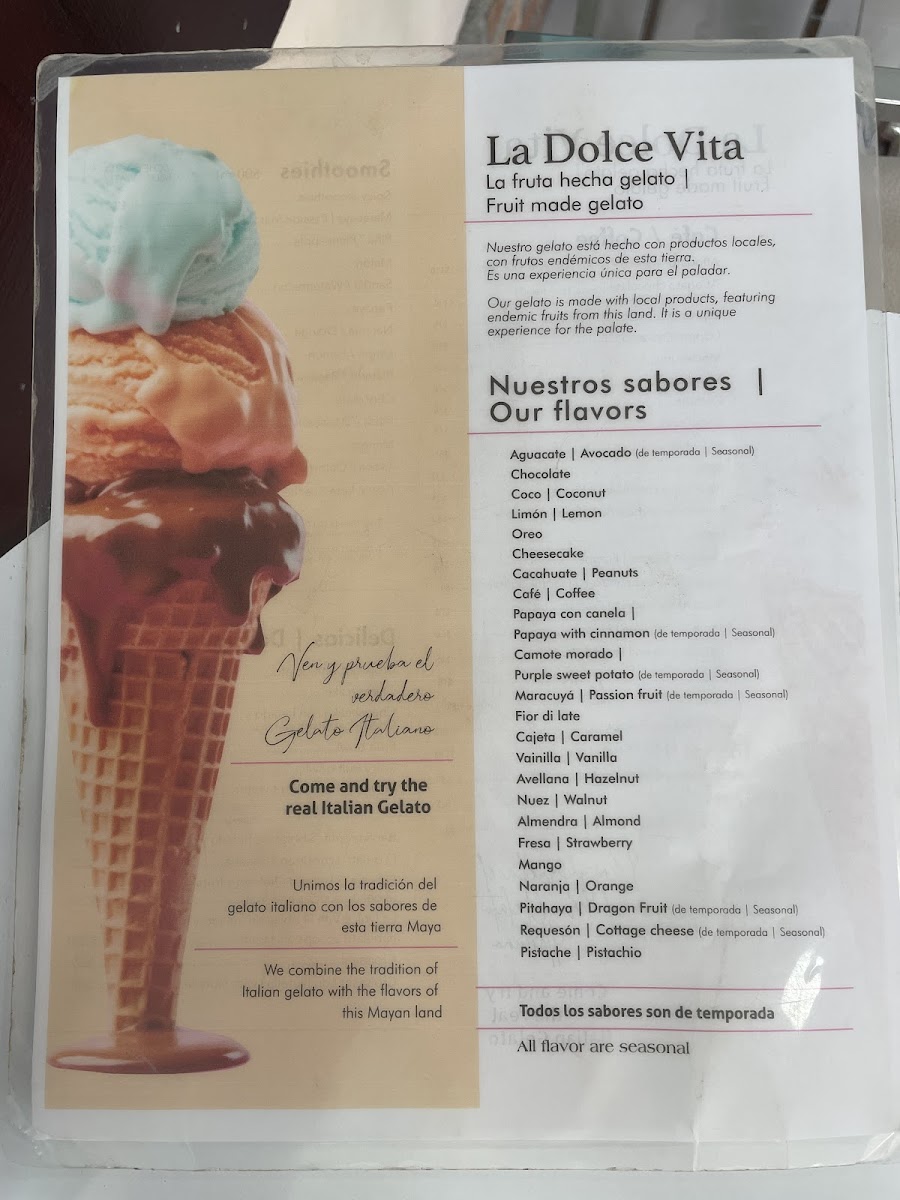 La Dolce Vita Helados Menu - Image 2